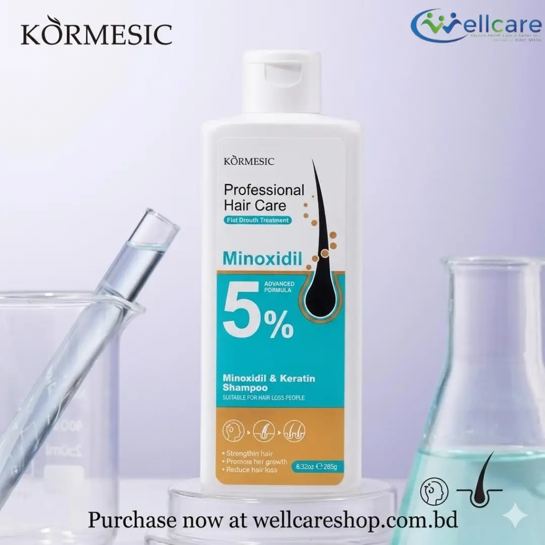 Kormesic 5% Minoxidil Biotin Anti-Hair Loss Shampoo